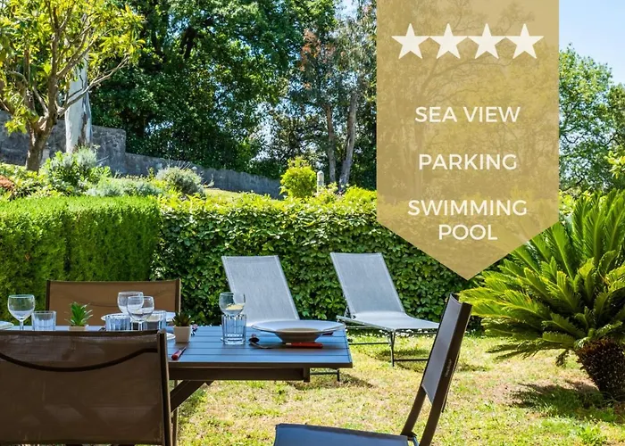 Garden-Level Apartment Pool & Sea View
